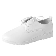Load image into Gallery viewer, Women's Lace Up Sport Shoes Ankle Flat Comfortable Leather Casual Shoes