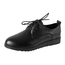 Load image into Gallery viewer, Women's Lace Up Sport Shoes Ankle Flat Comfortable Leather Casual Shoes