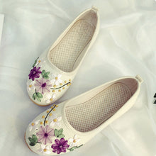 Load image into Gallery viewer, Embroidered Flats Comfortable Women Shoes Round Toe Solid Casual Shoes