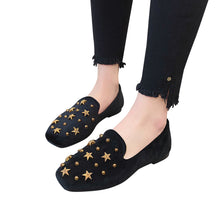 Load image into Gallery viewer, Fashion Women Suede Rivets Flat Shoes Casual Shoes Sandals
