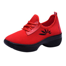 Load image into Gallery viewer, Women Casual Sport Fashion Walking Flats Increasing Mesh Embroidery Wedges Shoes