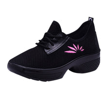 Load image into Gallery viewer, Women Casual Sport Fashion Walking Flats Increasing Mesh Embroidery Wedges Shoes