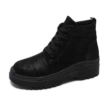 Load image into Gallery viewer, HEE GRAND 2019 New Women Ankle Boots Western Boots Round Toe Solid Square Heel Lace Up Shoes Fashion Martin Boots XWX7311